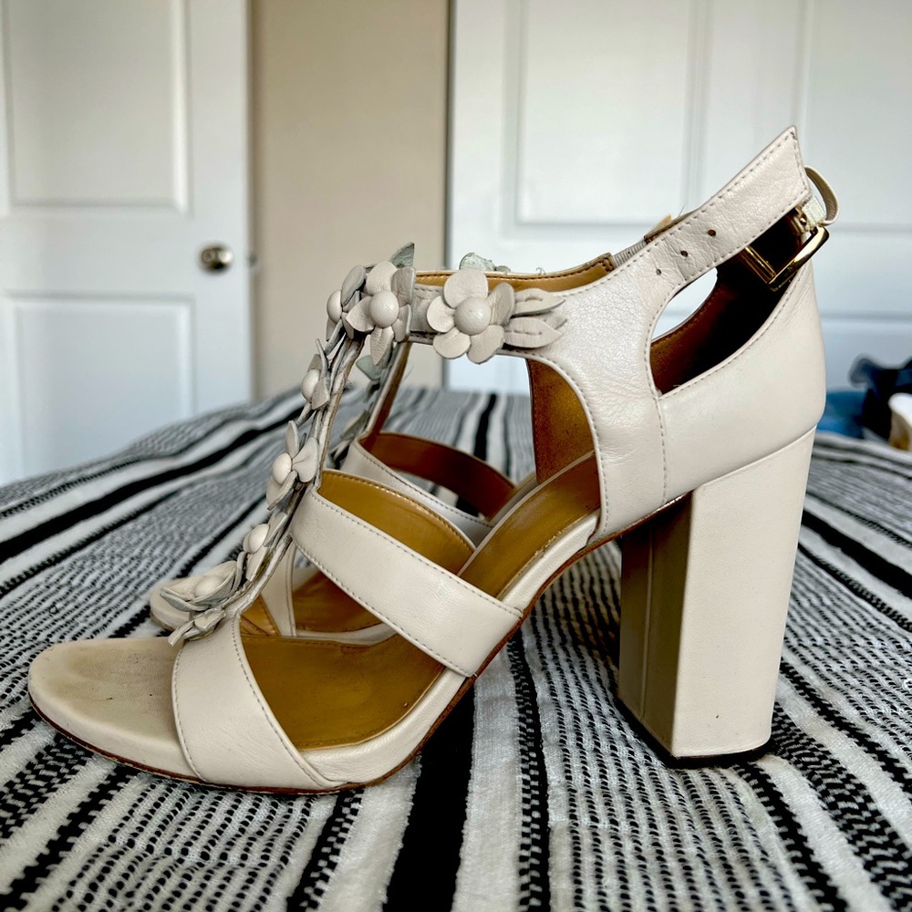 Flower block heels, excellent condition